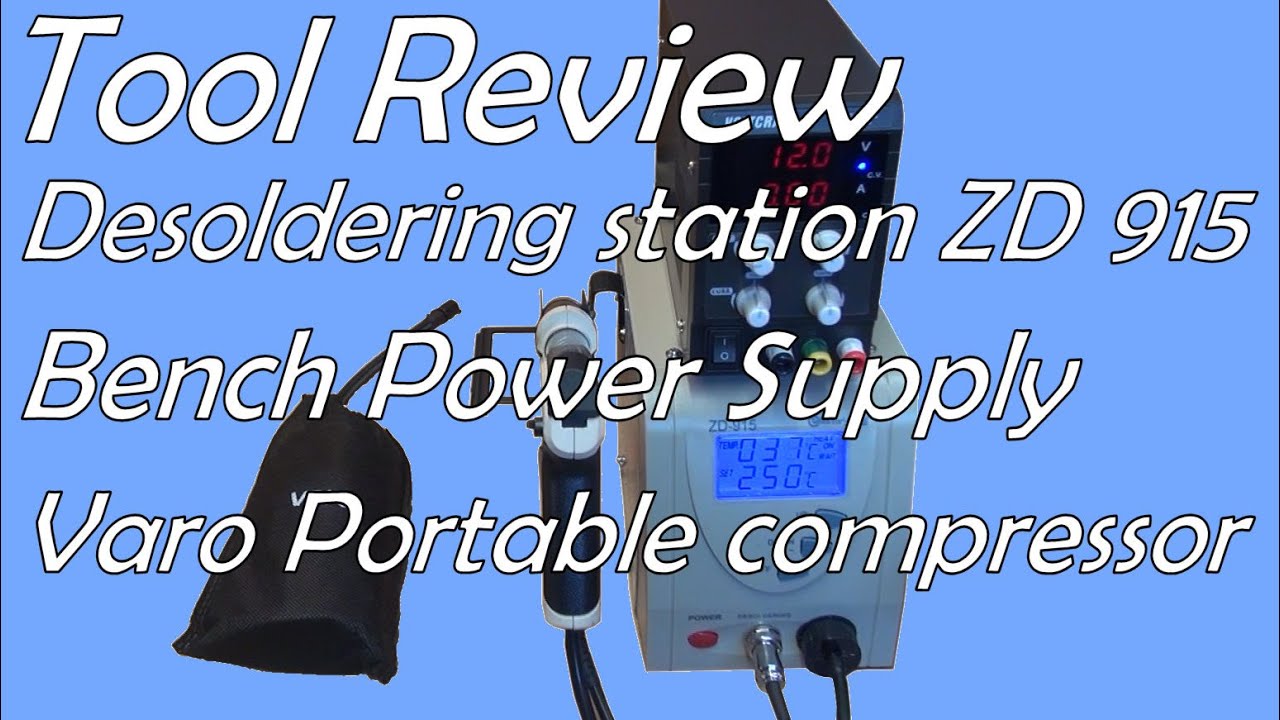 Home Mechanic Tool Review: ZD-915 Desoldering Station, Voltcraft Bench power supply, Varo compressor