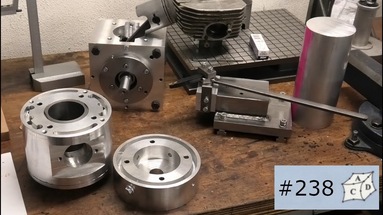 Cylinderhead waterccoled for a homebuild 2-stroke engine.
