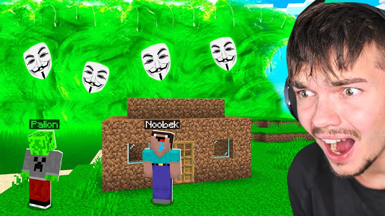 BAZA NOOB i PALION vs TSUNAMI HACKERA w Minecraft!