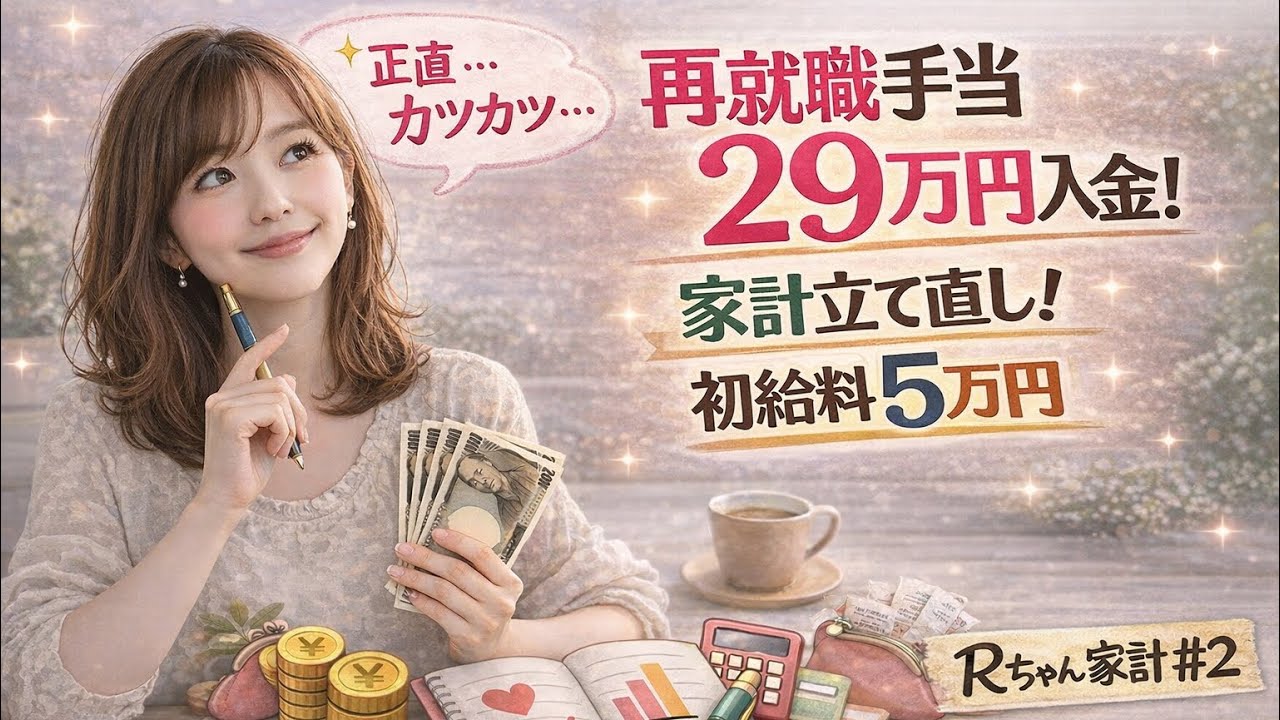 再就職手当29万円入ったのに余裕なし。初給料5万円の現実@Rchan_kakei