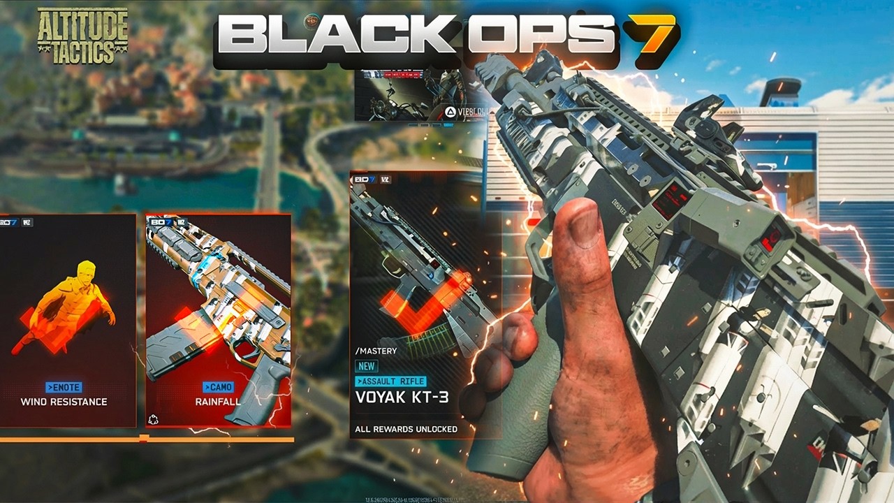 Используйте НОВЫЙ КАМУФЛЯЖ «ДОЖДЬ», который открывается в событии Altitude Tactics в Black Ops 7!