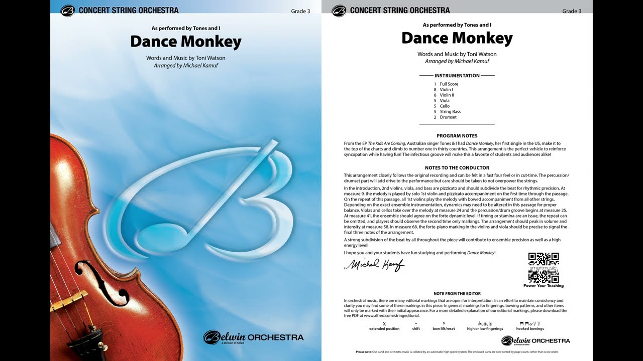 Dance Monkey, arr. Michael Kamuf – Score & Sound