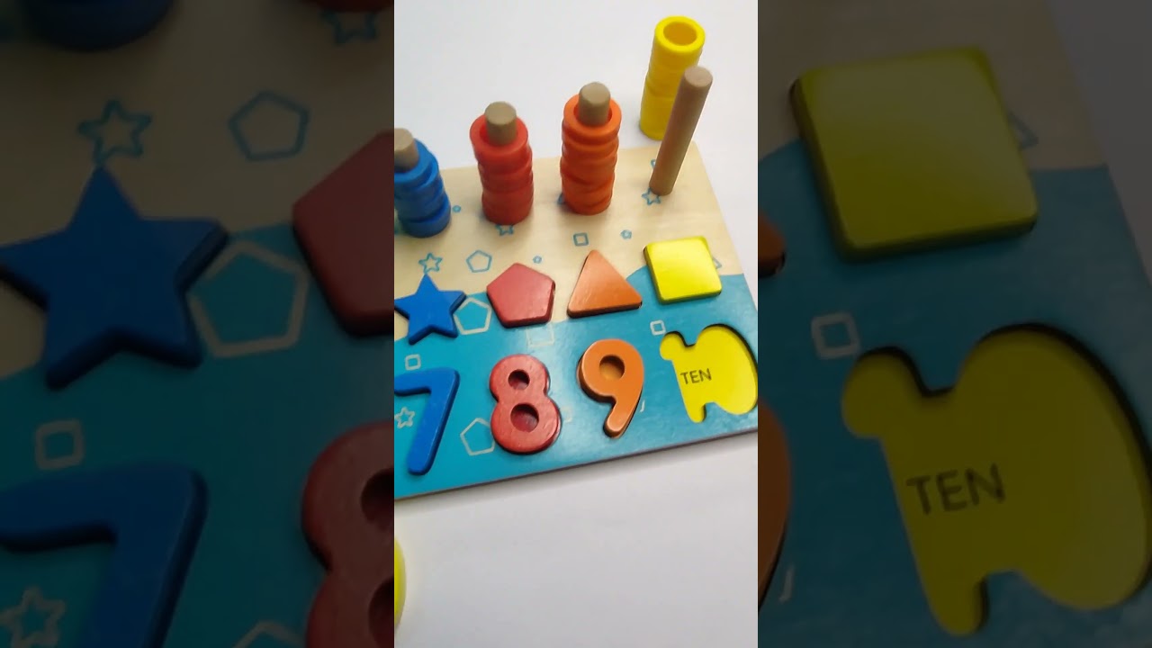 Numbers 9 - 10 & counting with rings #numbers #kidslearning #toddlerlearning #shorts