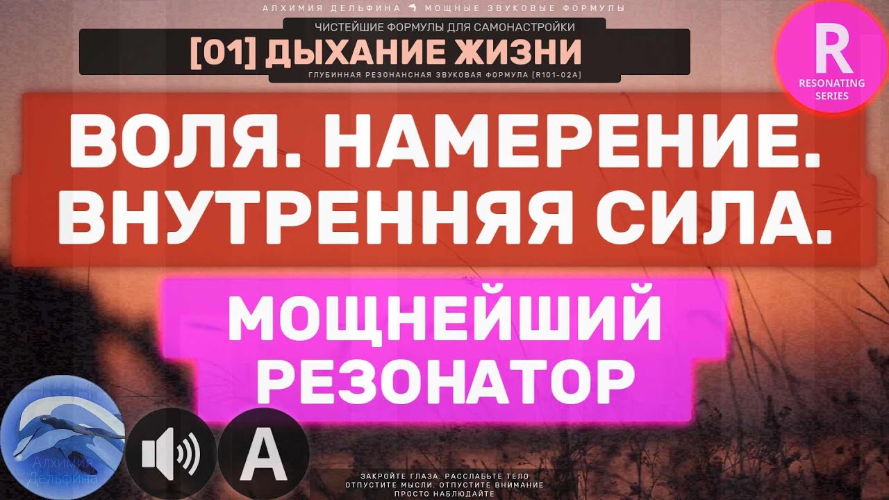R02🐬 Пробуждение Воли, Намерения и Внутренней Силы 🔊 Мощнейший Резонатор