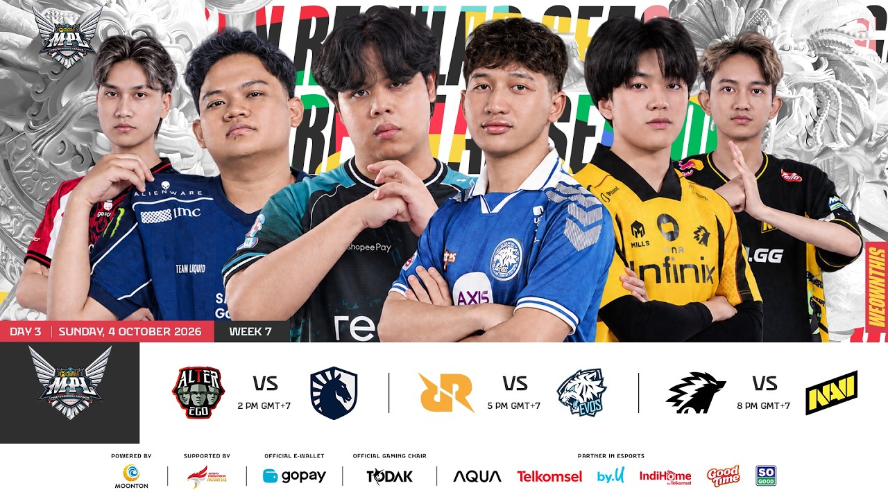 🔴 LIVE | MPL ID S18 | Week 7 Day 3 | English