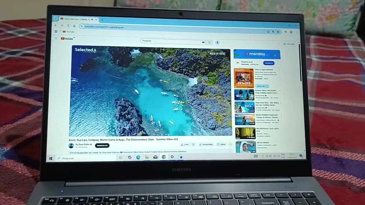 NOTEBOOK SAMSUNG BOOK CELERON 11 GERA&Ccedil;&Atilde;O RAM 4GB SSD NVME 256 GB TELA 15.6 TECLADO NUM&Eacute;RICO OK