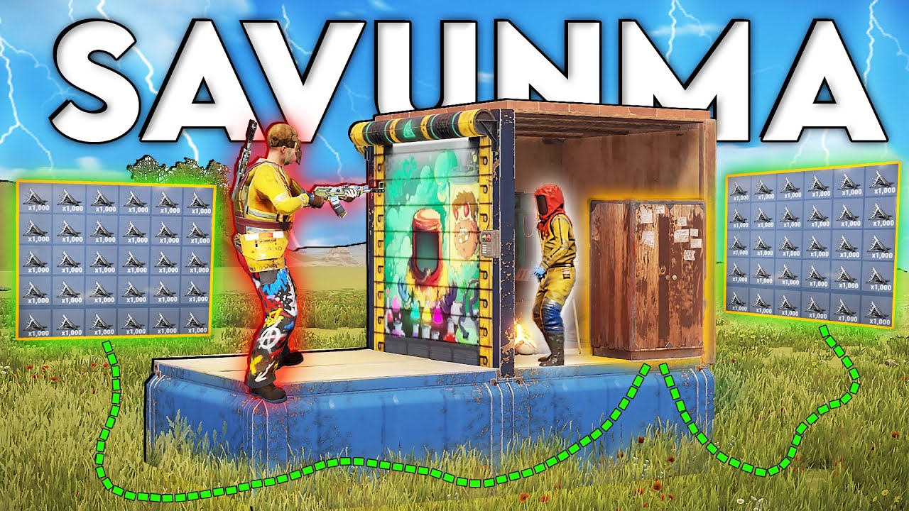 HAYATIMDAKİ EN İYİ RAİD SAVUNMASINI YAPTIM ! (HİLE GİBİ TAKTİK !) Rust Türkçe Film