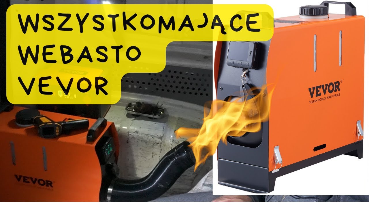 Ogrzewanie mobilnego warsztatu - chińskie webasto all-in-one od Vevor i stacja zasilania 300W