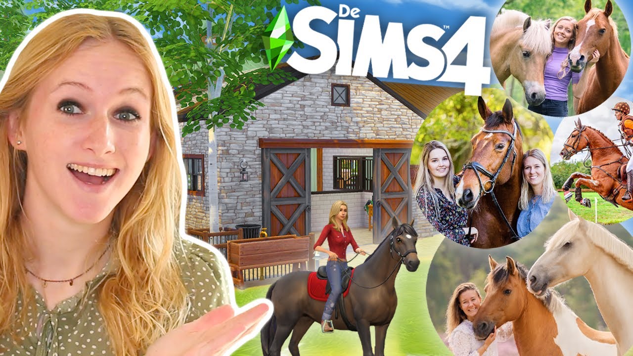 Ik bouw een MANEGE met PAARDEN YOUTUBERS op de SIMS 4! ⚒️🐴