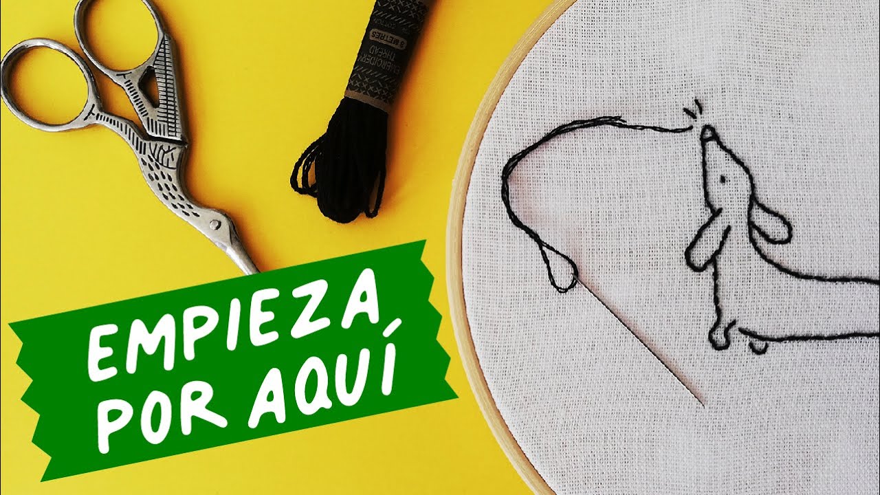 👉 TU primer Bordado a Mano con SOLO 1 Puntada 🧵 Bordado de Siluetas ✔️