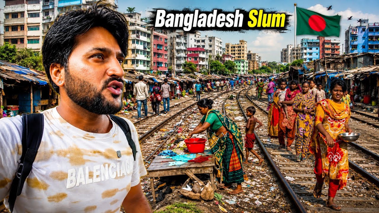 🇧🇩Bangladesh slum area near by railway track || Bangladesh vlog ||  Struggle life in Dhaka 
