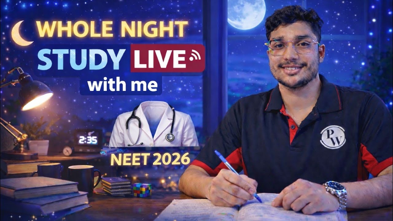 Neet 2026 75 days challenge // Study Live With Me Till 2:00am #Neet2026 #jee #study #SSC #pw #UPSC