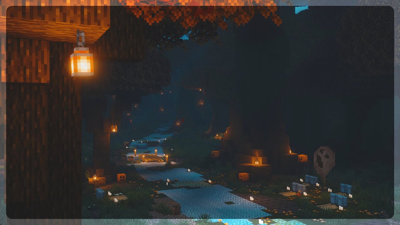 🎃🍂 A Night of Chills | Minecraft Ambience w/ C418 Music Box