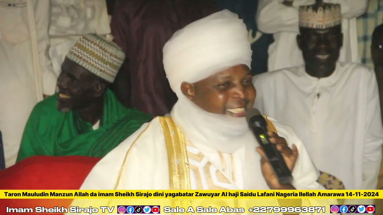 Taron mauludin Manzun Allah  da imam Sheikh sirajo dini yahalarta Lafani daren al hamis 14-11-2024