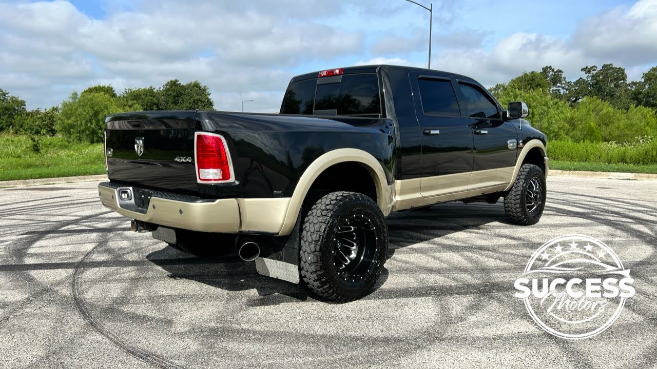 SOLD: 2015 RAM 3500 Laraime Longhorn Mega Cab Dually 4WD 6.7L Cummins Diesel**Lifted & Gifted