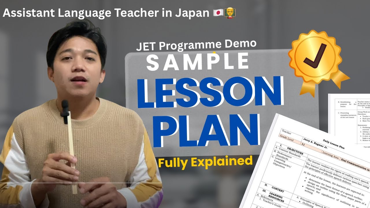 JET Programme Application | Sample Lesson Plan (Fully Explained) 