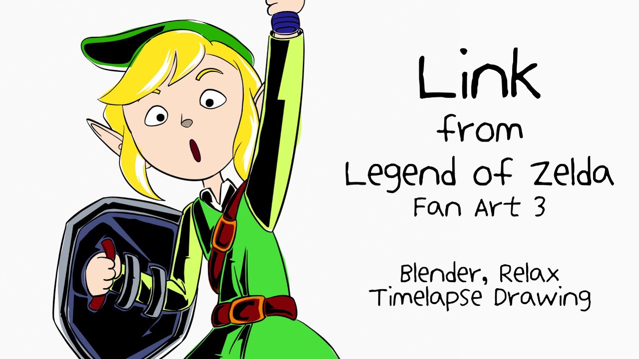 Link from The Legend of Zelda | Fan Art 03 - Relaxing Time-lapse Drawing