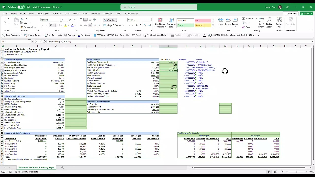 Modelizing the ValRtn Rpt Part 1