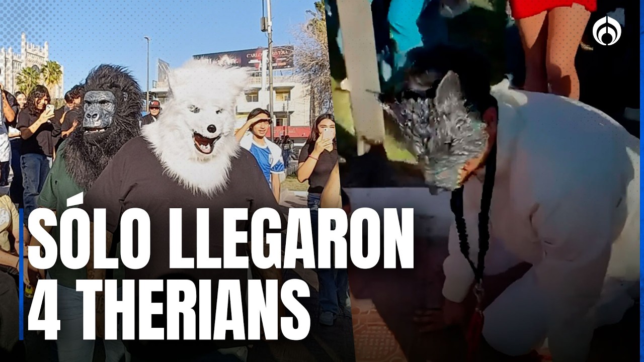 Therians se reúnen en la Plaza Mayor de Torreón, Coahuila; sólo llegaron 4