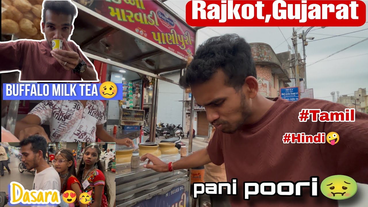 😵 100% Creamy: Rajkot Buffalo Tea and Pani Puri Street Food! Tamil | TYG 🔥