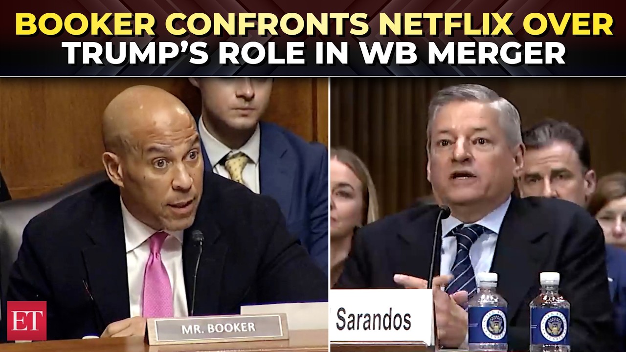 ‘None with inside info should trade…’: Booker catches Netflix CEO off guard & asks ‘then WHY Trump?‘