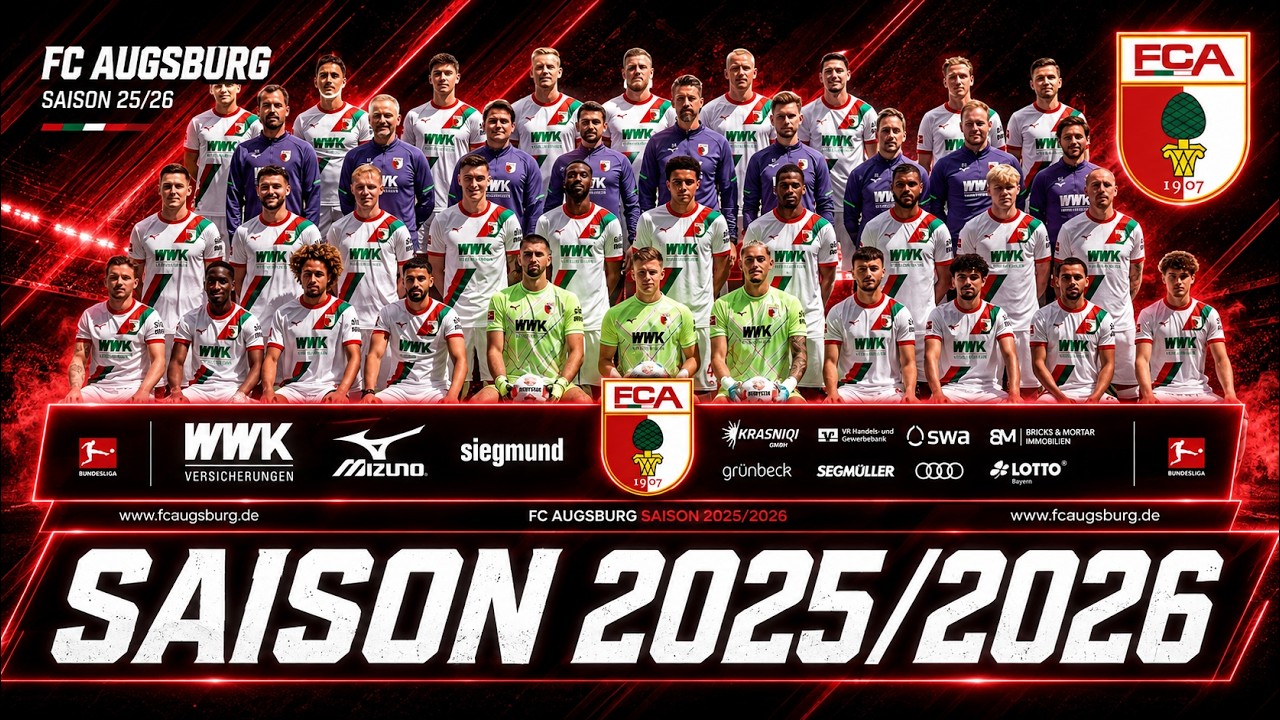 FC Augsburg Bundesliga Kader Übersicht Saison 2025/2026