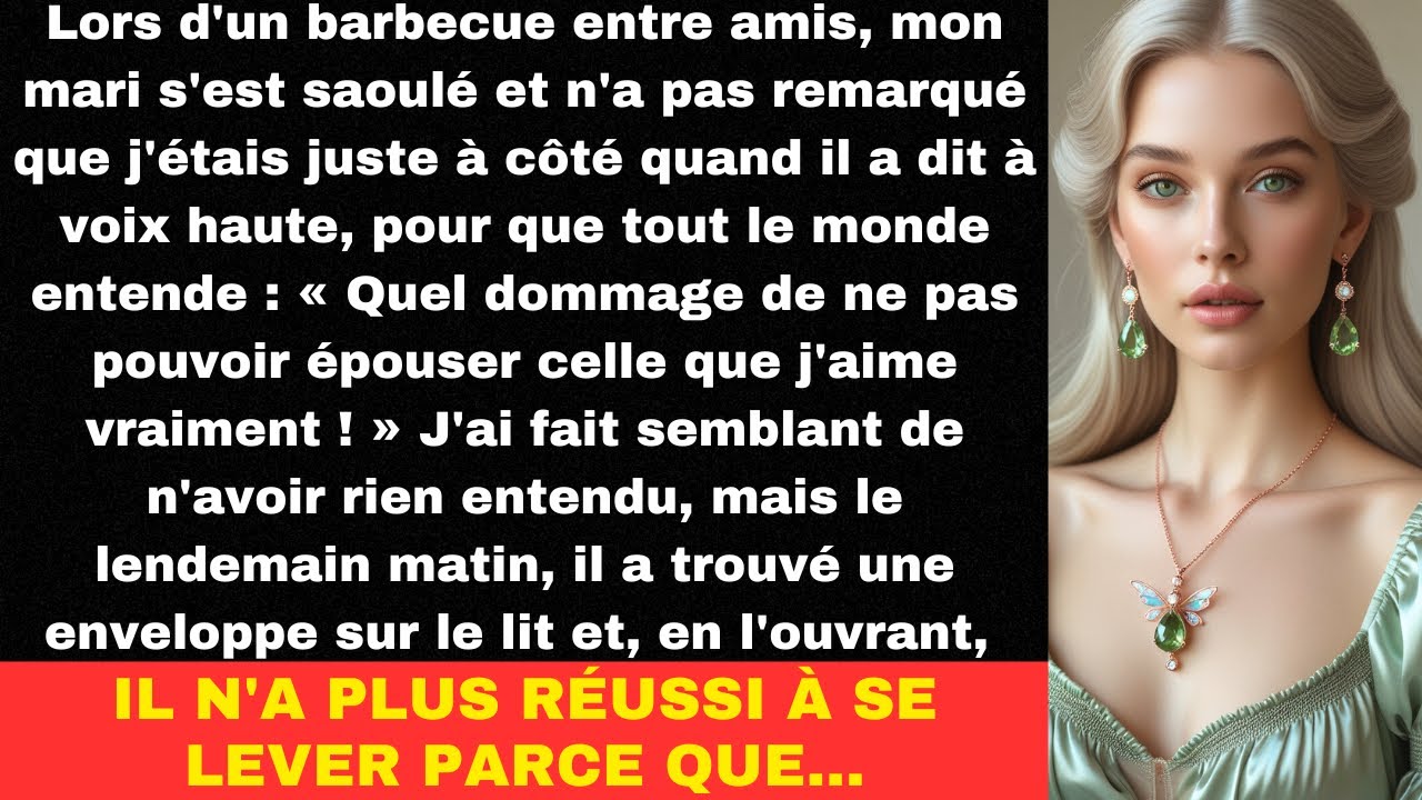 Lors d'un barbecue entre amis, mon mari s'est saoulé et n'a pas remarqué que j'étais juste à côté...