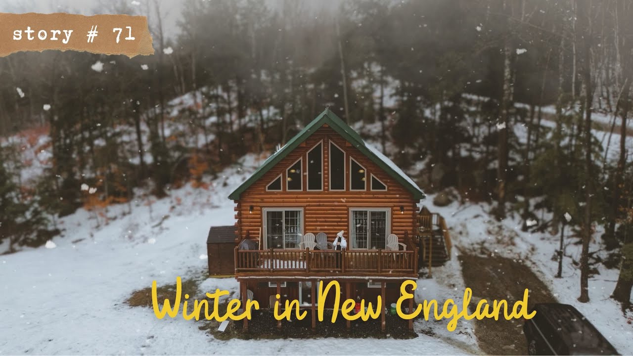 ☃️❄️Winter in Small Town America | Cabin in the Woods of NH | Winter in New England | Family Trip