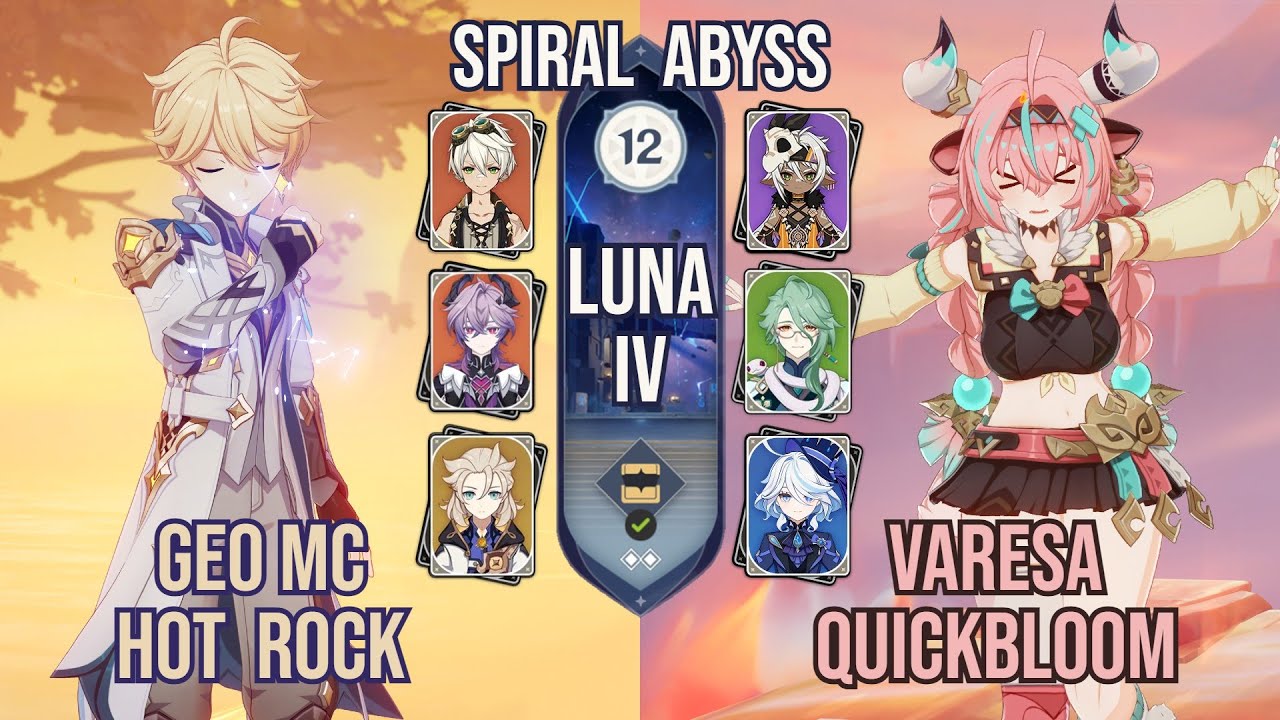 Geo Traveler Hot Rock x Varesa Quickbloom | Spiral Abyss 6.3 / Luna IV | Genshin Impact