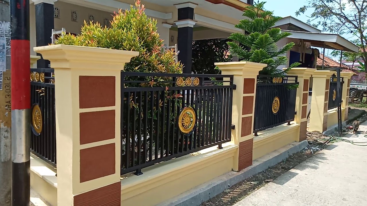 Pagar besi minimalis rumah idaman
