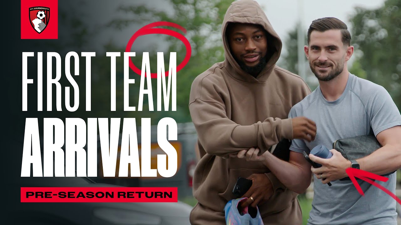 First Team Arrivals: The lads are back and it's smiles and hugs all round for pre-season testing