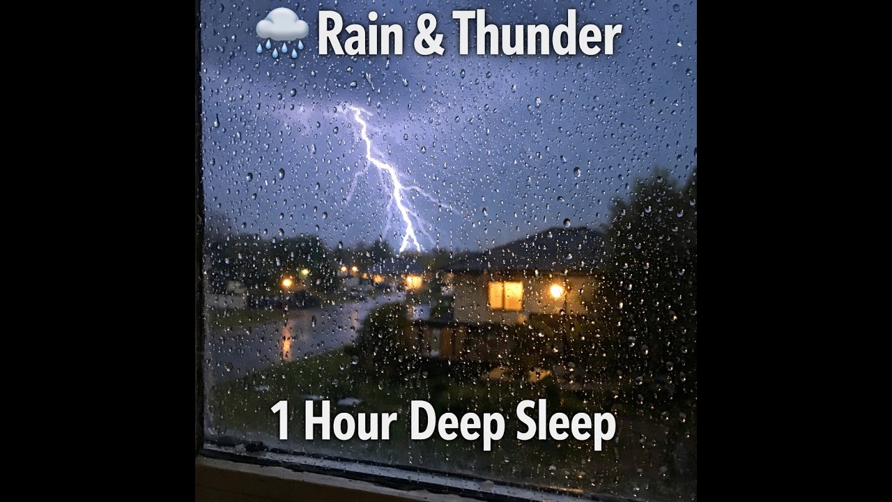 Heavy Rain and Thunder Sounds 🌧️ 1 Hour Relaxing Storm for Deep Sleep & Focus