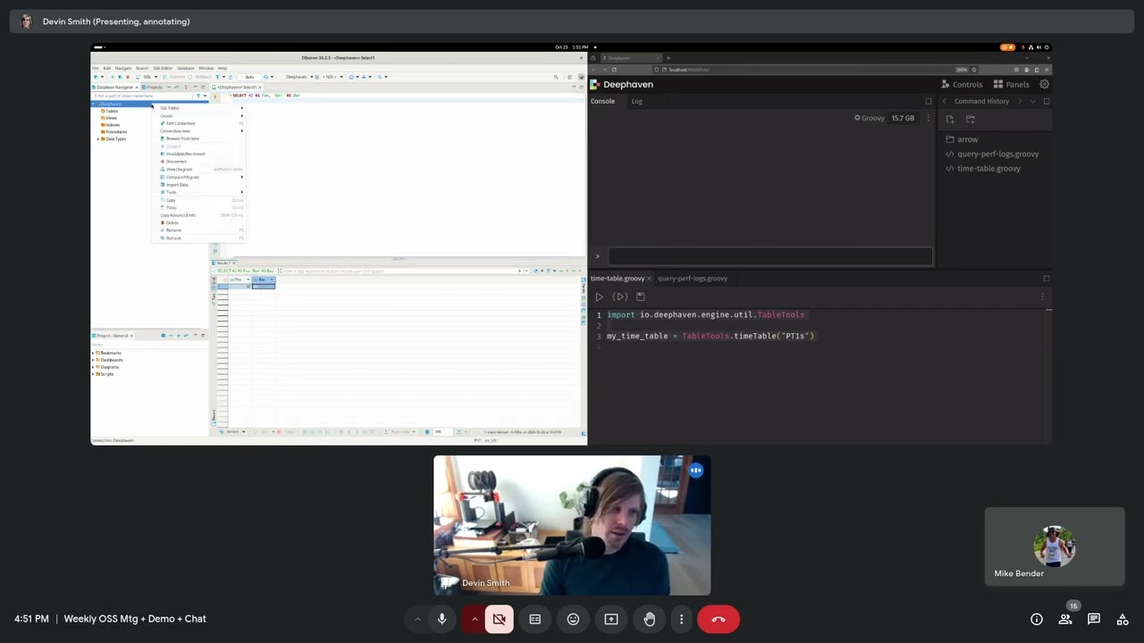 Flight SQL with Deephaven (2024-10-25)