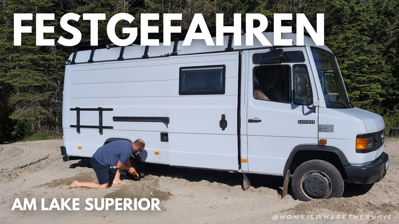 Festgefahren. Traumhafte Natur und kleine Pannen. Vanlife am Lake Superior.