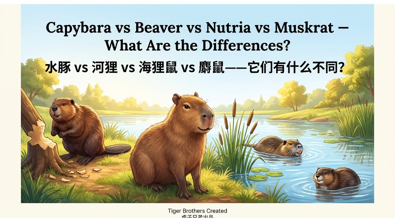 Biggest Rodent vs Best Builder? Capybara, Beaver, Nutria & Muskrat