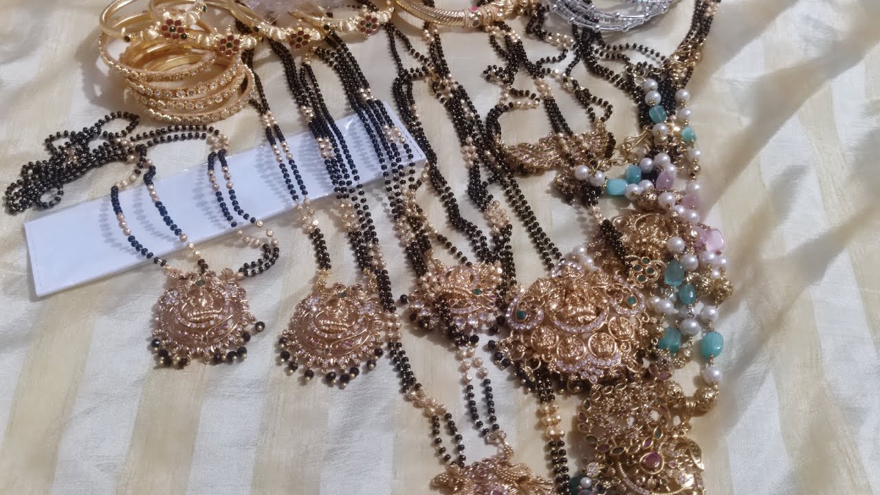 Black beed chains and bangles| 8341212224| kalavathi collection|