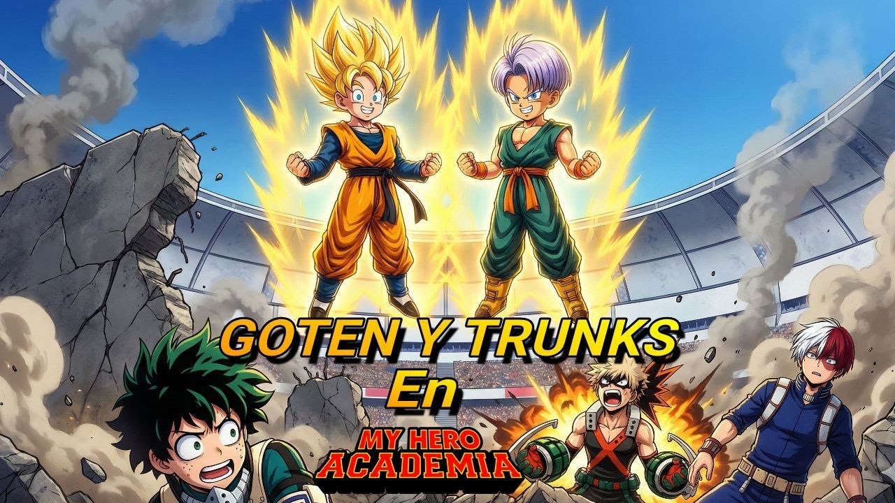 QHPS GOTEN y TRUNKS CAEN EN MY HERO ACADEMIA | El TERROR del Director Nezu (Cap 3y4)