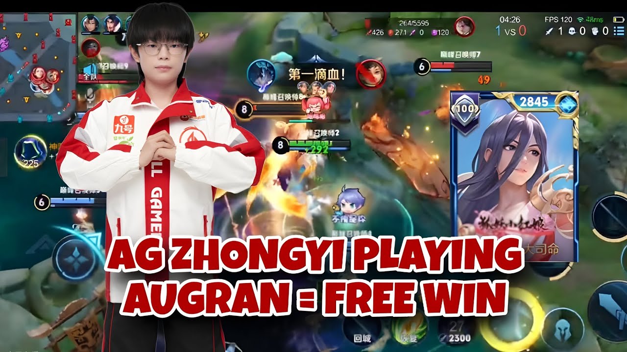 AG ZHONGYI WRECKS ENEMIES IN PEAK RANK WITH HIS AUGRAN! HONOR OF KINGS