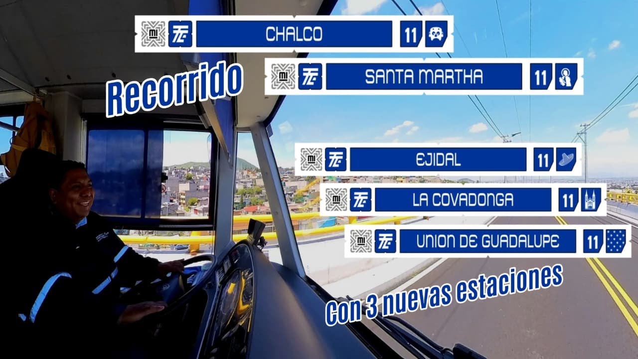 Trolebús Chalco Santa Martha 3 nuevas estaciones en servicio a partir del 24 agosto 2025 (parte 1)