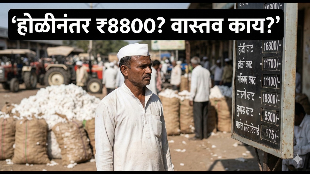 🛑 कापूस विकण्याची घाई करू नका! ही '1' ट्रिक देईल 8000+ भाव 💰 | Cotton Price 2026 & Kapus Bhav