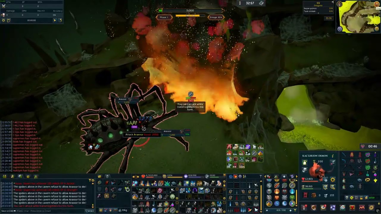 Araxxi *Master speedkill* 1:37,8 (Magic)