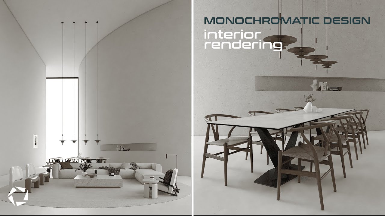 🗒️ TUTORIAL: RENDER INTERIOR MONOCROMÁTICO