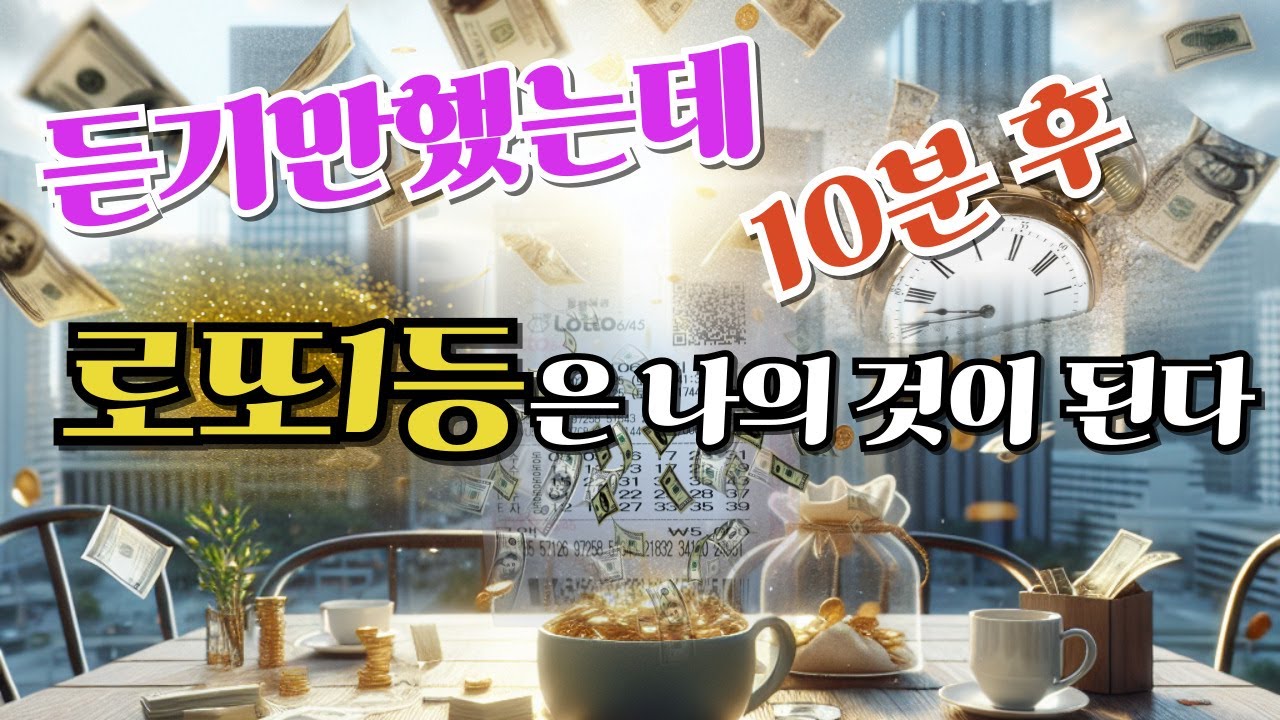 듣는 순간 로또1등은 나의 것이 된다ㅣ매일 30일동안 반복해서 들으시면 원하는것을 얻을 수 있습니다