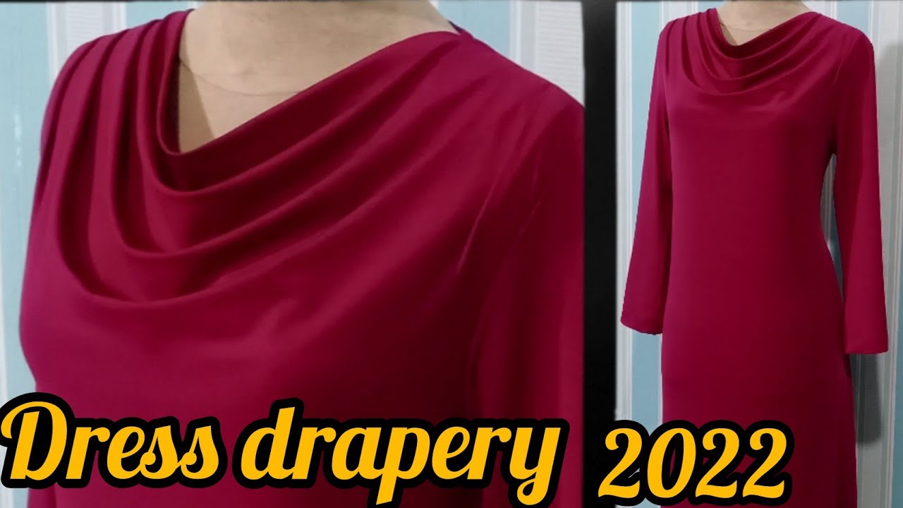 Как сшить платье с драпировкой на шее #howtomakeadraperyneckdress #sewingtutorial #powersuryono