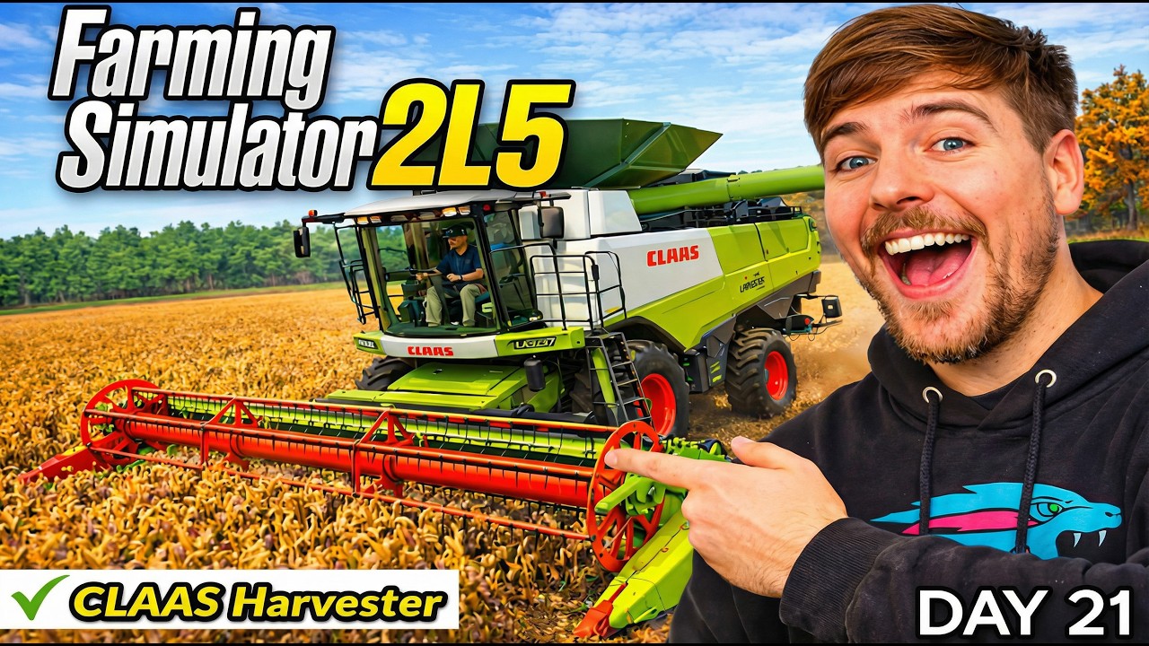 INSANE GIANT Harvester in Farming Simulator 25! 🚜 Harvesting the Whole Field! 🌾