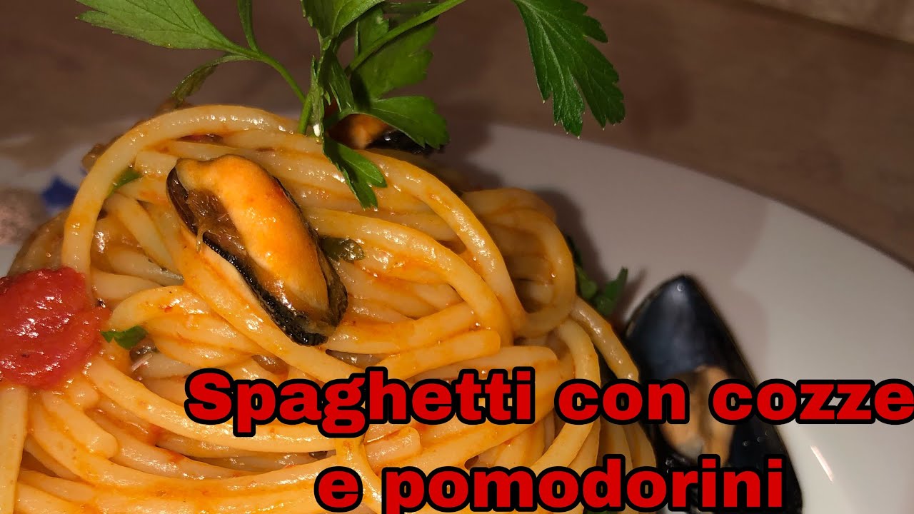 SPAGHETTI CON COZZE E POMODORINI super facile da realizzare