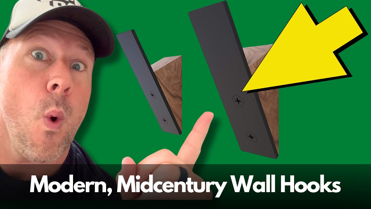 Midcentury Modern Wall Hooks walnut & black metal (set of 2) review