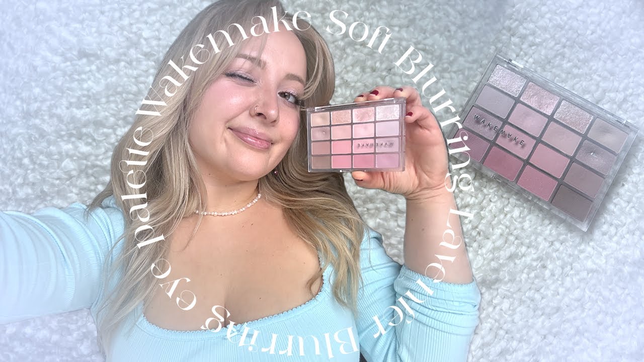 Full Face of Makeup with Wakemake Lavender Blurring Eye Palette