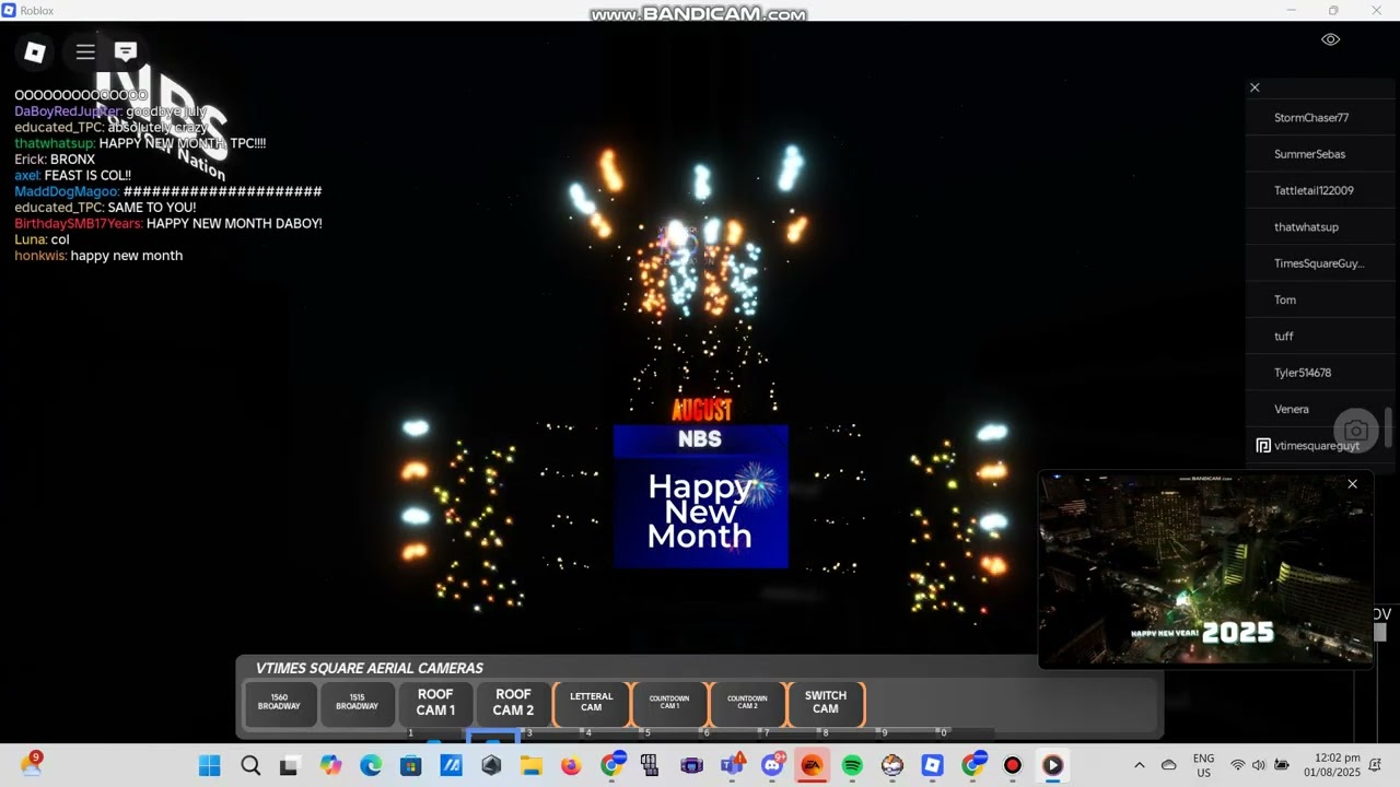 ROBLOX | VTimes Square August 2025 Monthly Ball Drop