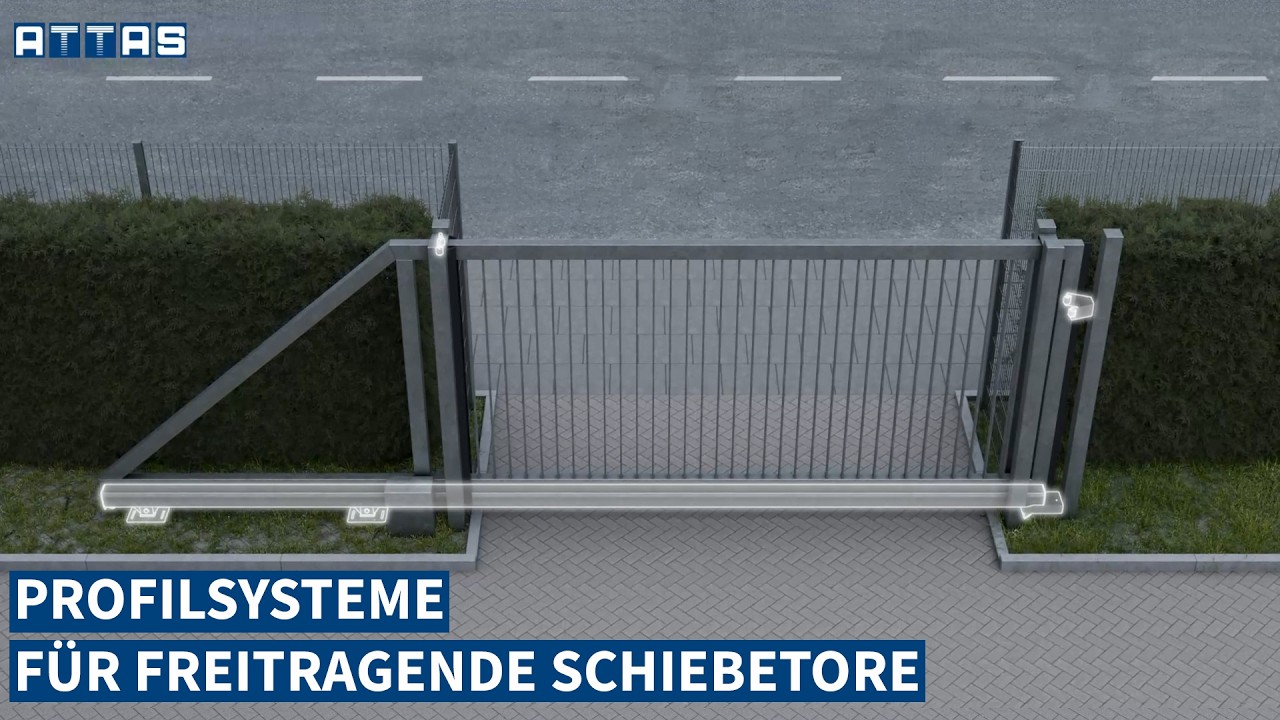 Freitragende Schiebetore – ATTAS Profilsysteme für maximale Stabilität